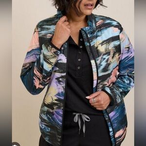 Women’s Torrid size 3 Happy Camper Multicolor nylon lightly insulated Jacket